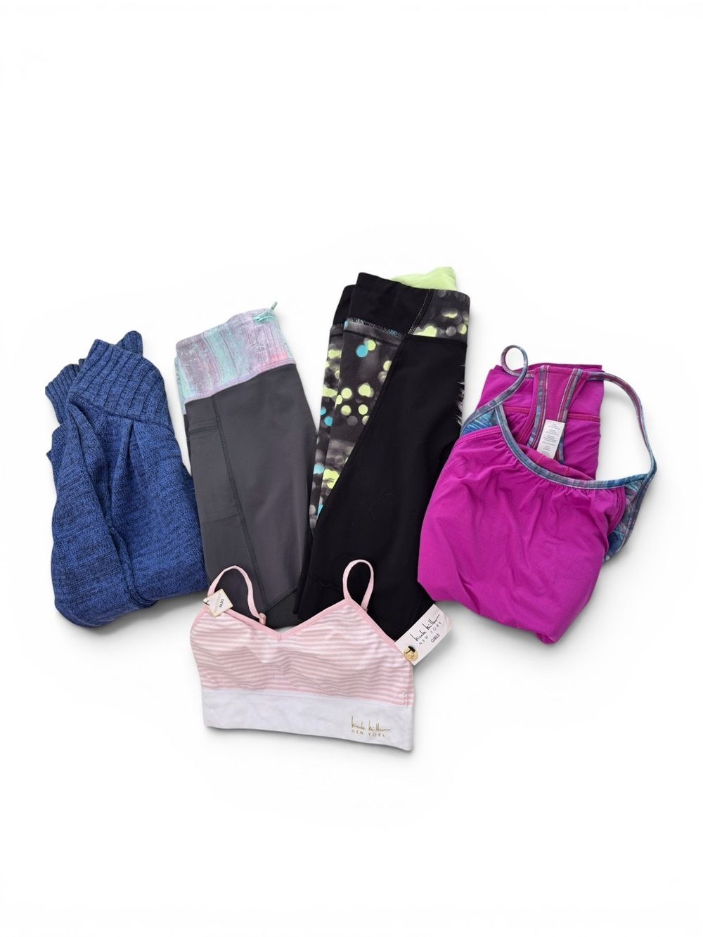 Lululemon Iviva Activewear Bundle Size 14 Nicole Miller Girls XL Bra